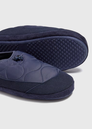 Thinsulate Navy Quilted Slippers