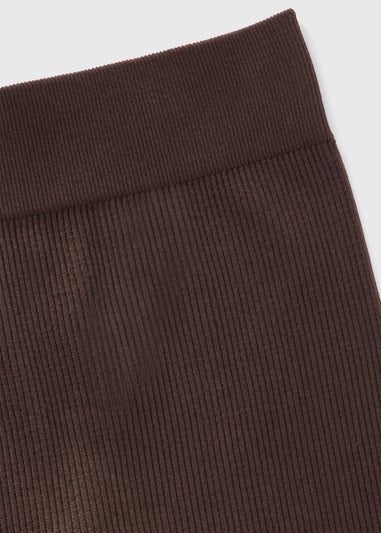 Girls Brown Seamless Leggings (7-15yrs)