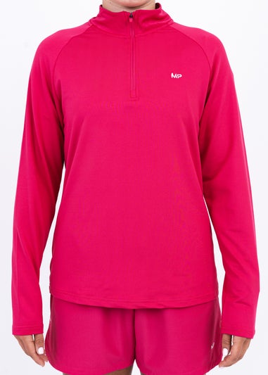 My Protein Magenta Half Zip Top