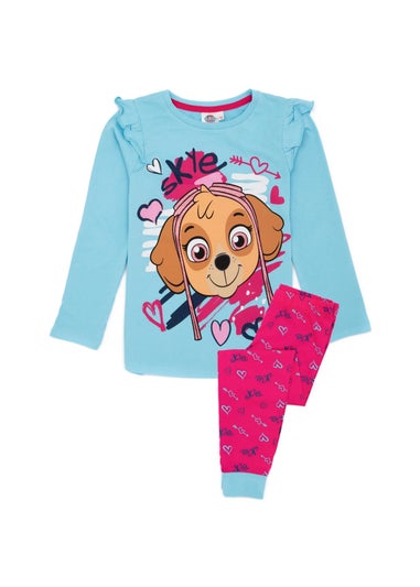 Paw Patrol Girls Light Blue Long-Sleeved Pyjama Set (2-8yrs)