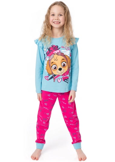 Paw Patrol Girls Light Blue Long-Sleeved Pyjama Set (2-8yrs)