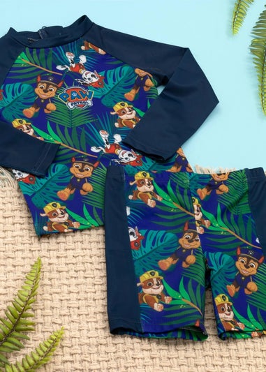 Paw Patrol Kids Navy Character Two-Piece Swimsuit (18months-7yrs)