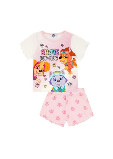 Paw Patrol Girls Pink Short-Sleeved Pyjama Set (12months -6yrs)