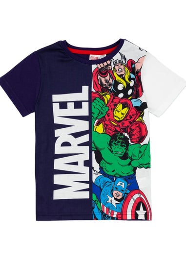 Marvel Kids Navy/White Superhero Short Pyjama Set (2-8yrs)