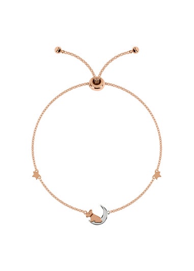 Radley London 18ct Rose Gold Plated Dog On Moon & Stars Bracelet