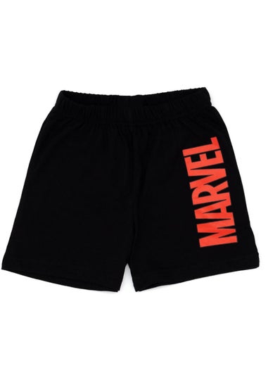 Marvel Boys Black/Grey Superhero Short Pyjama Set (2-8yrs)