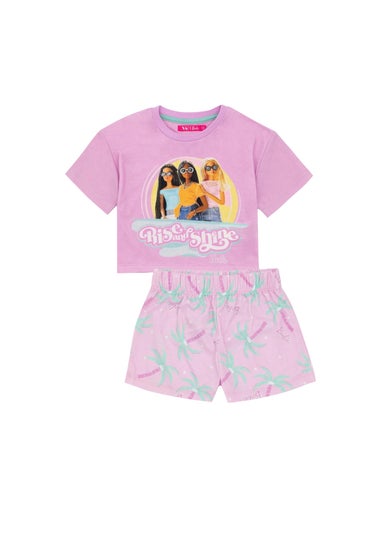 Barbie Girls Pink Short Pyjama Set (5-12yrs)