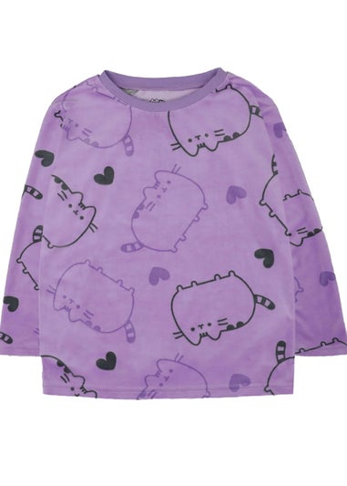 Pusheen Kids Purple All-Over Print Long Pyjama Set (9-14yrs)