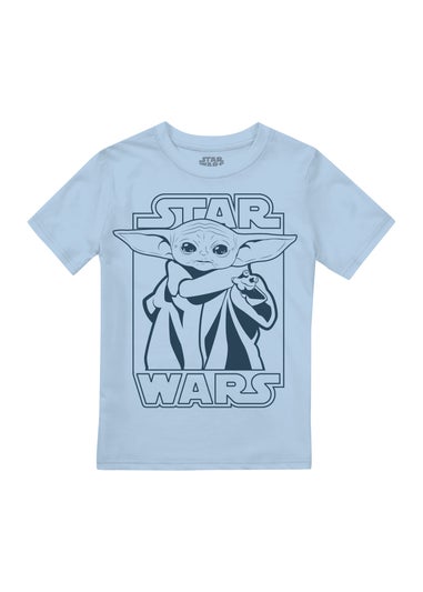 Star Wars Kids Light Blue The Mandalorian Child Force T-Shirt (3-11 yrs)