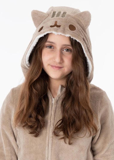 Pusheen Kids Brown 3D Ears Sleepsuit (9-14yrs)