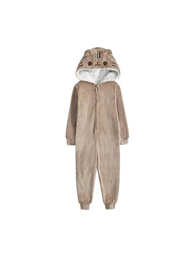 Pusheen Kids Brown 3D Ears Sleepsuit (9-14yrs)