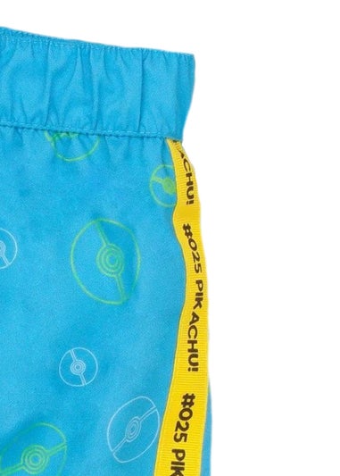 Pokemon Kids Black/Blue Pikachu Pokeball Swim Shorts (4-12 yrs)