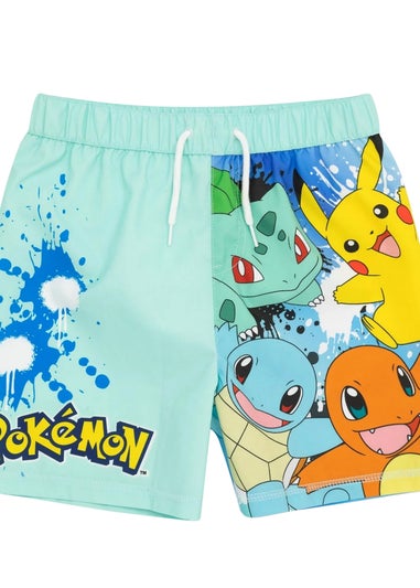 Pokemon Kids Light Blue Swim Shorts (Pack of 2) (3-12yrs)