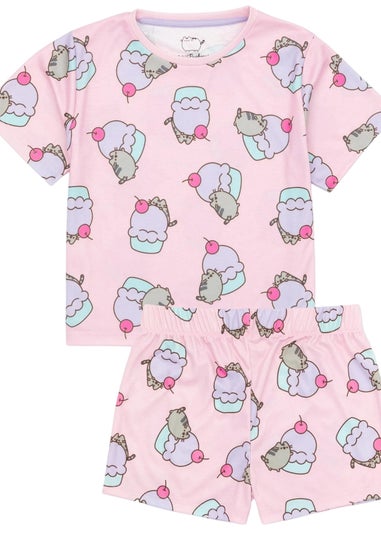 Pusheen Kids Light Blue Cat Short Pyjama Set (Pack of 2) (9-14yrs)