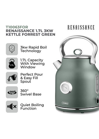 Tower Renaissance 3KW Kettle  (1.7L)