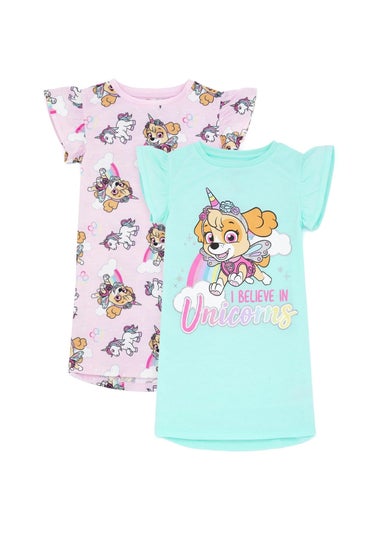 Paw Patrol Kids Multi Skye Unicorn Nightie (Pack of 2) (2-7yrs)