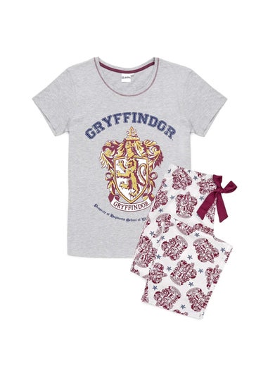 Harry Potter Grey Gryffindor Long Pyjama Set