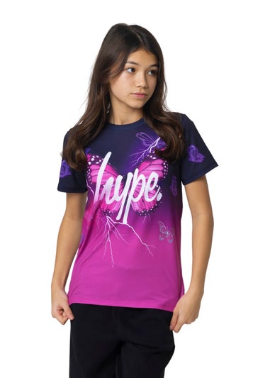 Hype Kids Black Fade Butterfly T-Shirt (5-16yrs)