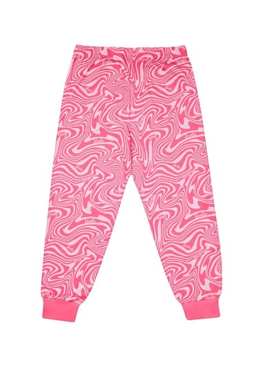 Barbie Girls Pink All-Over Print Short Sleeved Pyjama Set (3-12yrs)