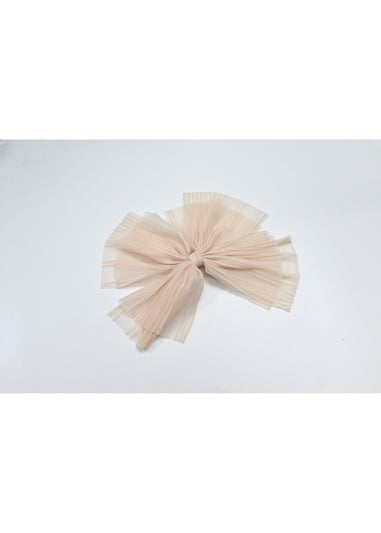Madein Blushed Pink Plisse Bow Clip