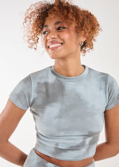 Pink Vanilla Green Tie Dye Rib Tee