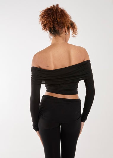 Pink Vanilla Black Off the Shoulder Lounge Top