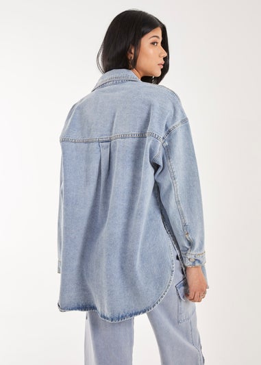 Pink Vanilla Blue Classic Denim Shacket