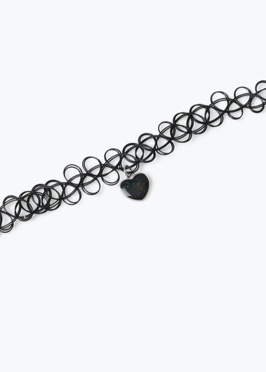 Black Mood Heart Choker