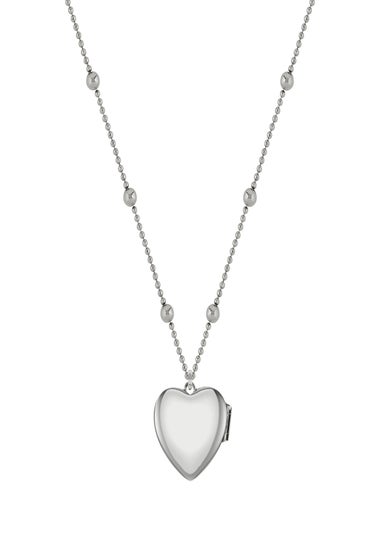 Radley London Silver Plated Bobble Chain Heart Locket Necklace