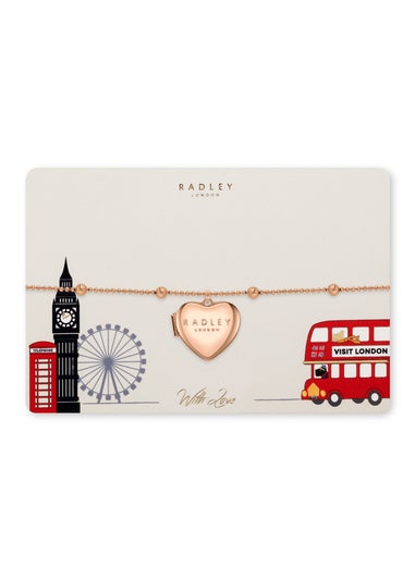 Radley London 18ct Rose Gold Heart Shaped Locket Necklace