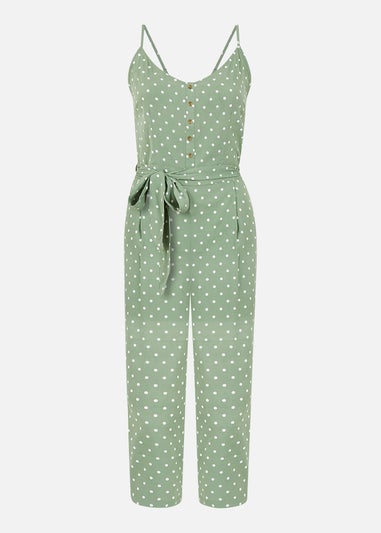 Yumi Green Polka Dot Jumpsuit