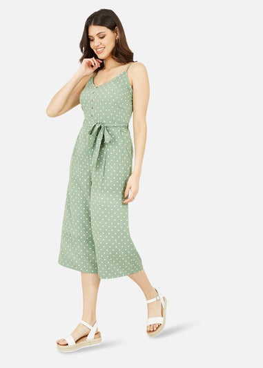 Yumi Green Polka Dot Jumpsuit