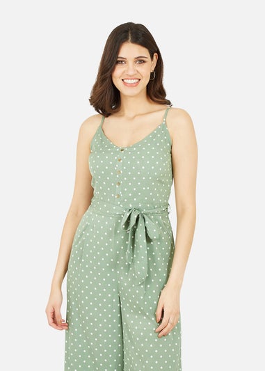 Yumi Green Polka Dot Jumpsuit