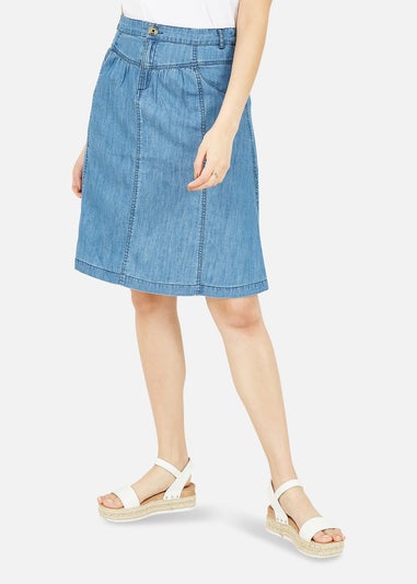 Yumi Blue Chambray Skirt