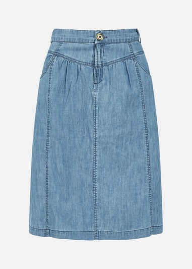 Yumi Blue Chambray Skirt