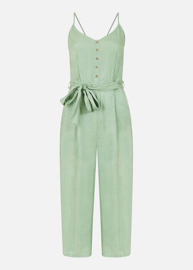 Yumi Green Button Jumpsuit