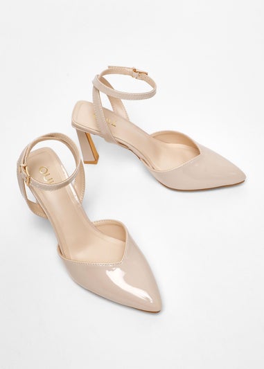 Quiz Cream Patent Court Heels