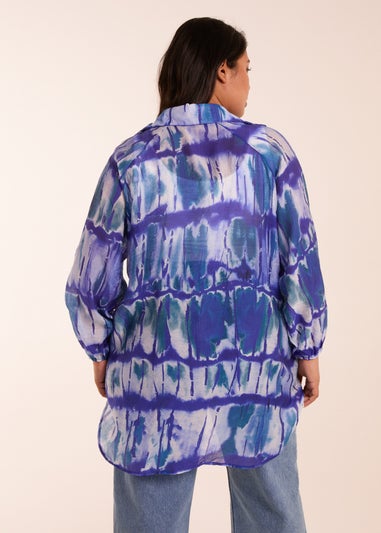 Blue Vanilla Curve Blue  Tie Dye Shirt