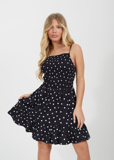 Brave Soul Black Fit & Flare Mini Dress