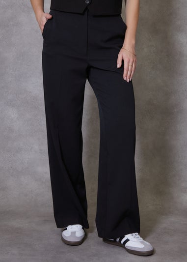 Threadbare Black Coast Wide Leg Trousers