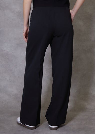 Threadbare Black Coast Wide Leg Trousers