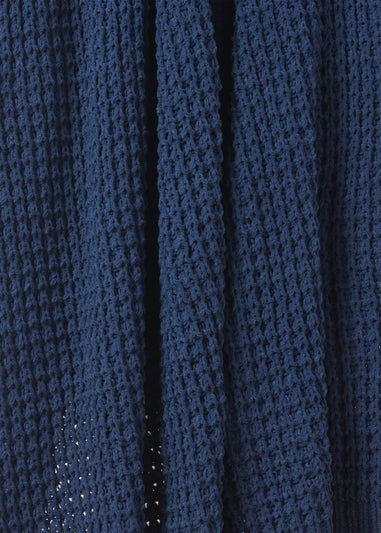 Navy Chenille Throw