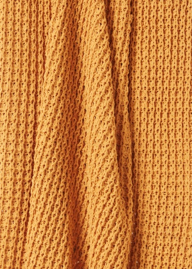 Orange Chenille Throw