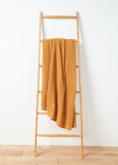 Orange Chenille Throw (130cm x 150cm)