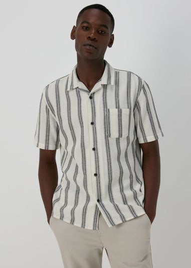 Ecru Stripe Cheesecloth Shirt