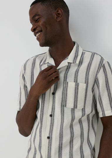 Ecru Stripe Cheesecloth Shirt