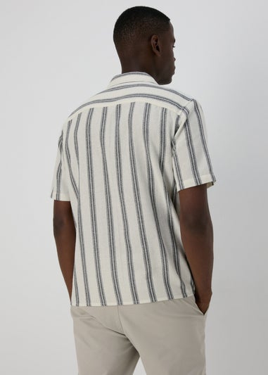 Ecru Stripe Cheesecloth Shirt