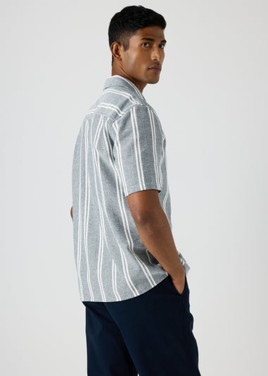 Navy Stripe Cheesecloth Shirt