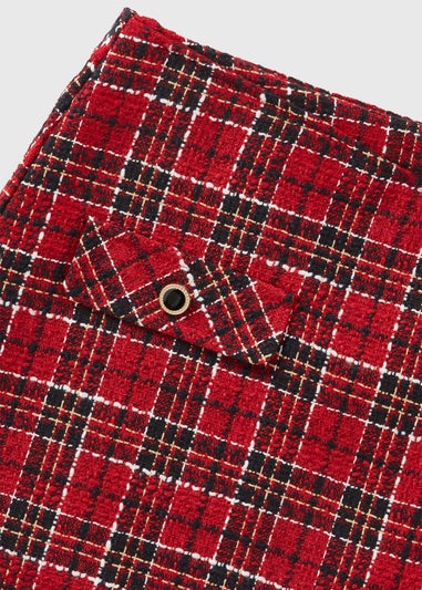 Girls Red Check Skirt (7-15yrs)