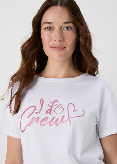 White I Do Crew T-Shirt